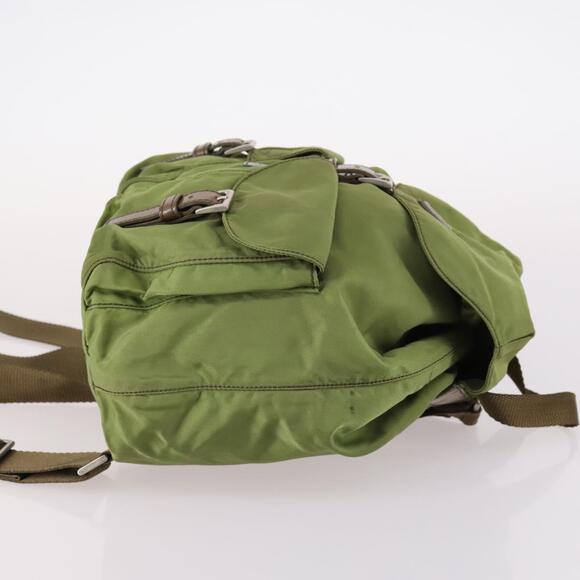PRADA Backpack Nylon Green Silver - Picture 4 of 10